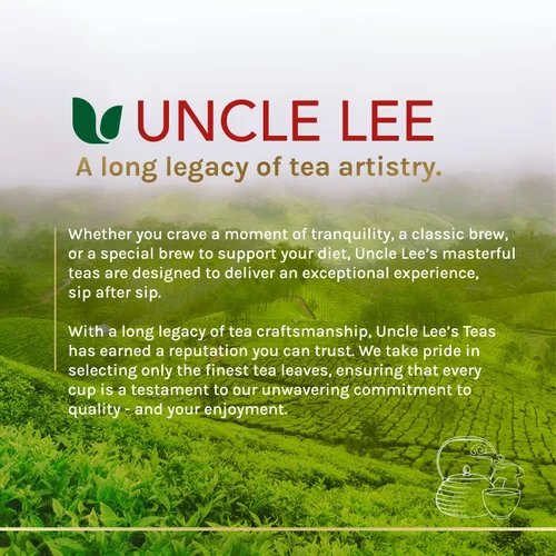 Vista 7 de Uncle Lee's - Bolsas de té verde matcha orgánico, 40 unidades, ricas en antioxidantes, bajas en cafeína, mezcla naturalmente energizante