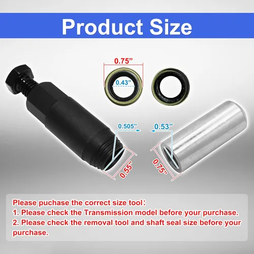 Vista 6 de Removedor/instalador de sellos de cambio de transmisión, compatible con GM 200, 200C, 200-4R TURBO 350, 350C TURBO 400, 425, 475 GM 700-R4 GM 4L60