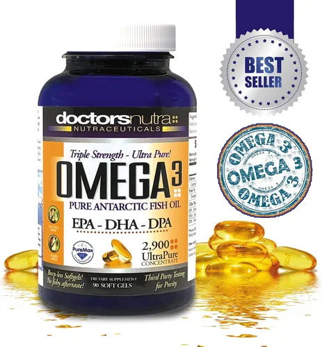 Vista 4 de Aceite de pescado Omega 3 DPA 2,900 miligramos de triple fuerza ultra puro concentrado, EPA-DPA-DHA, cápsulas blandas - 30 porciones