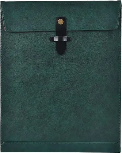 Vista 17 de Carpeta de Archivos de Cuero PU Negro, Organizador de Archivos con Cierre de Presión, Carpeta de Documentos Importantes, Organizador de Documentos