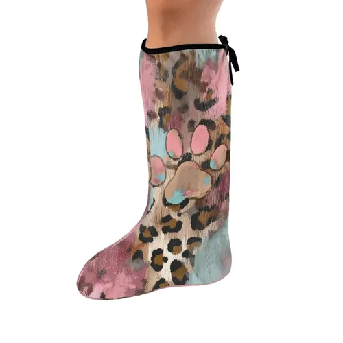 Vista 29 de LedBack Funda para yeso de pierna con mariposas azules y corazones rosas - Protector de pie reutilizable para mantener heridas y vendajes secos