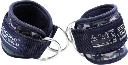 Vista 16 de Correas de tobillo para máquinas de cable con doble anillo en D, puños de neopreno premium ajustables para mejorar piernas, abdominales y glúteos