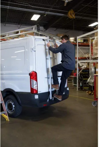 Vista 7 de AAL - Escalera de acceso para puerta trasera de furgoneta (sin perforación) (compatible con Nissan NV con techo estándar)