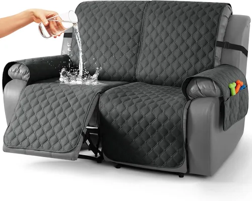 Vista 18 de TAOCOCO Fundas reclinables 100% impermeables, con correas para las piernas, funda de sofá reclinable reversible para silla reclinable, protector