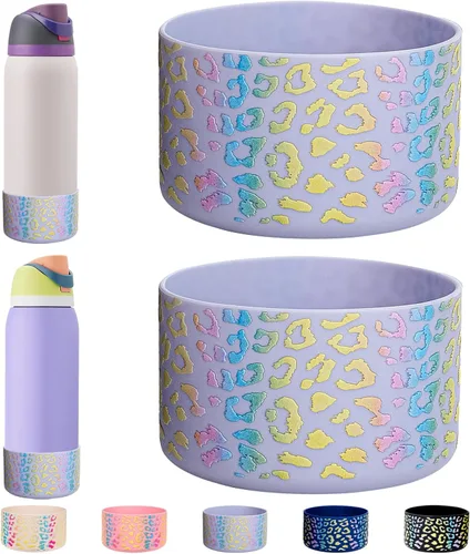 Vista 31 de WK IEASON 2 fundas de silicona para botella de agua Owala, base protectora para botella de agua Owala FreeSip Twist y Flip Flask accesorios