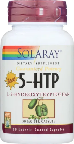 Vista 3 de SOLARAY 5-HTP - 50 mg - 60 Cápsulas con recubrimiento entérico