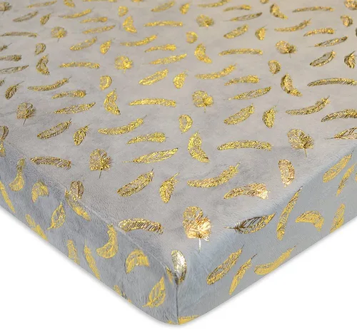 Vista 14 de TL Care Heavenly Soft - Sábana bajera ajustable de felpilla para cuna de 24 x 38 pulgadas, cálida y acogedora, color azul, para niños y niñas, se