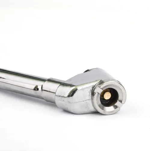 Vista 4 de Medidor de presión de neumáticos de doble cabezal, 20-120PSI, 2 extensores de válvula de neumáticos