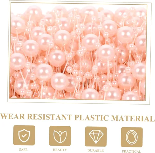 Vista 5 de IMIKEYA Cuerdas de perlas artificiales para decoración de jarrón, cuentas de perlas flotantes para manualidades, boda, Navidad, decoración