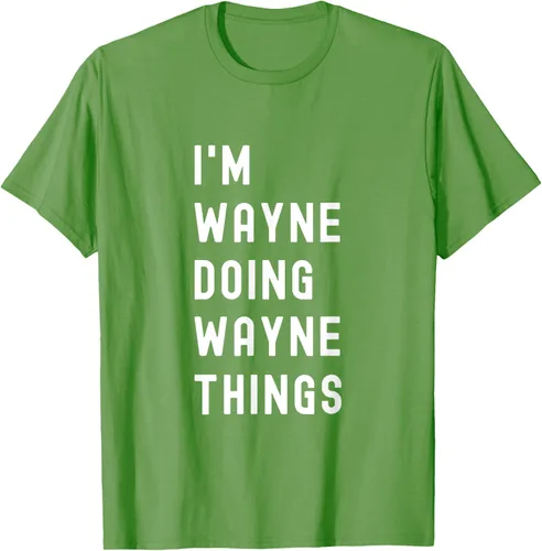 Vista 19 de Camiseta I'm Wayne Doing Wayne Things, Negro