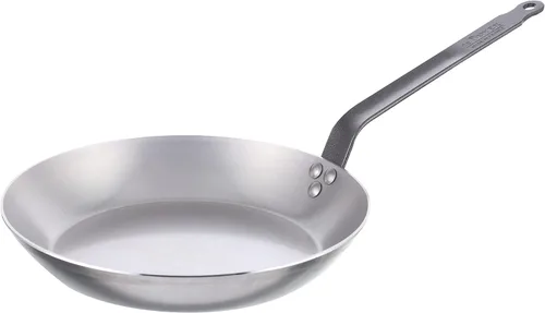 Vista 5 de De Buyer - 5110.18 - Estufa 'Carbon Plus' Round Lyonnaise Cup - Pluma de cola remachada - Hoja de acero blanco diámetro 7.1 in