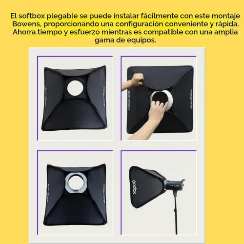 Vista 5 de Fotoconic 5.984 in / 6 pulgadas de diámetro anillo de velocidad adaptador brida Speedring Softbox caja suave para Bowens S Flash/Monolight