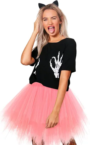Vista 2 de Gardenwed Falda tutú de Navidad para mujer, disfraz de ballet de tul vintage, para fiesta de baile de burbujas, faldas para adultos
