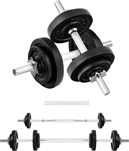 Vista 9 de Yes4All Old School Adjustable Dumbbell Set with Weight Plates, Star Lock Collars/Connector, 40lbs to 200lbs Adjustable Weight Plates Set