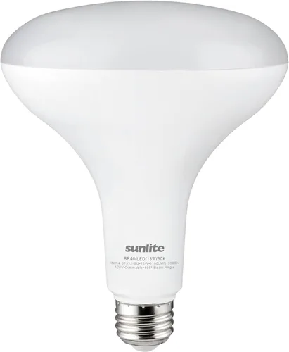 Vista 11 de Sunlite 41191 Bombilla LED BR40 empotrable, 14 W (equivalente a 85 W), 1060 lúmenes, base media (E26), regulable, inundación, certificación UL, 6500