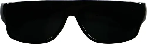 Vista 2 de ShadyVEU - Gafas de sol rectangulares súper negras, 100% protección UV, lente oscura, parte superior plana vintage, OG Eazy E, Negro