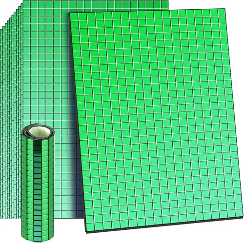 Vista 25 de 7200 azulejos autoadhesivos de espejo de discoteca, 0.197 x 0.197 in, azulejos de mosaico para manualidades, proyectos de bola de discoteca, Morado