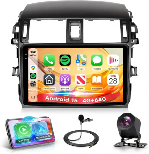 Vista 11 de Radio de coche Carplay 2G+64G para Toyota Corolla 2009 2010 2011 2012 2013, Rimoody estéreo de coche Android Android auto GPS WiFi pantalla táctil