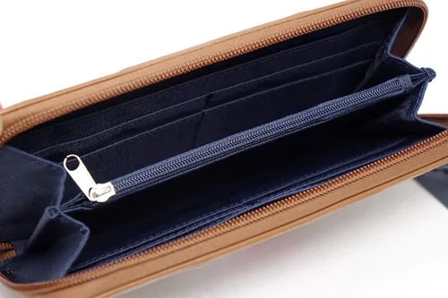 Vista 4 de Tommy Hilfiger Bolso de embrague de la cartera de las estrellas con cremallera de las mujeres Caqui M