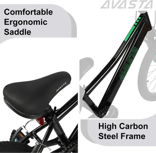 Vista 6 de AVASTA Govet Bicicleta de Montaña de 20'' para Niños de 6-12 Años para Niños y Niñas con Horquilla de Suspensión, Transmisión de 6 Velocidades