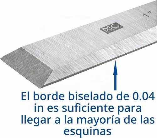Vista 4 de Juego de 4 cinceles con borde biselado de 1/4 pulgada (6mm), 1/2 pulgada (12mm), 3/4 pulgada (20mm), 1 pulgada (26mm) con mangos de carpintero