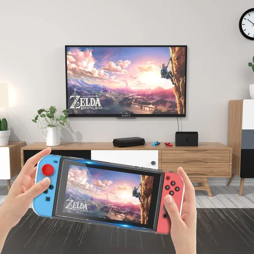 Vista 9 de Heystop - Funda de transporte para Nintendo Switch con protector de pantalla 9 en 1 kit de accesorios para Nintendo Switch y 6 unidades de agarre