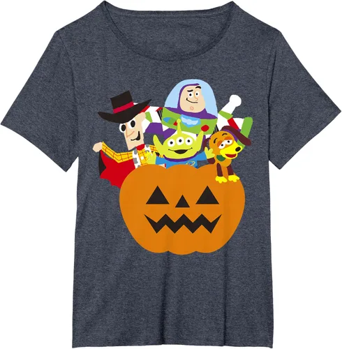Vista 25 de Disney Pixar Toy Story - Camiseta de calabaza de Halloween, Negro