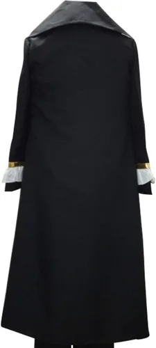 Vista 3 de Traje de gabardina negra para hombre, disfraz de cosplay de anime para Halloween