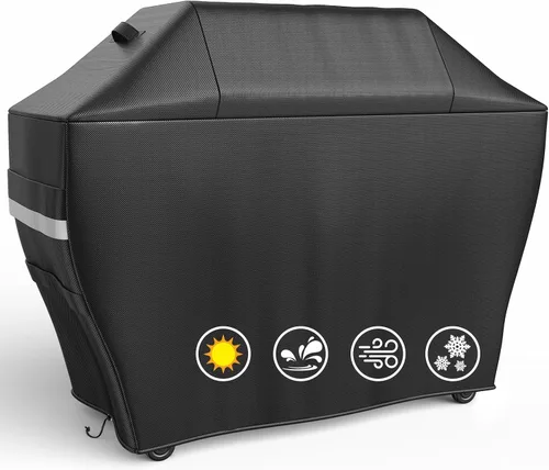 Vista 25 de Cubierta de parrilla Utheer para ahumador vertical de gas Pit Boss 3-Serie, cubierta impermeable anti-UV de 600D de longitud completa y resistente