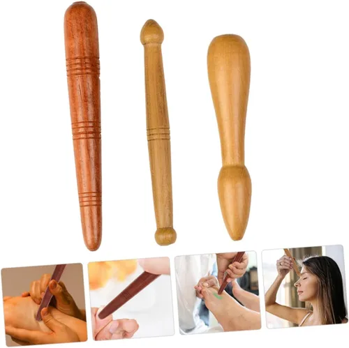 Vista 3 de Juego de herramientas de masaje de 3 piezas de varillas de acupuntura para suministros de reflexología corporal de pie