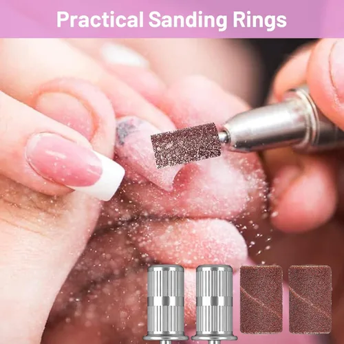 Vista 2 de Efile - Bandas de lijado pequeñas para taladro de uñas, brocas de lijado para manicura profesional de uñas, pedicura, gruesas, medianas, finas
