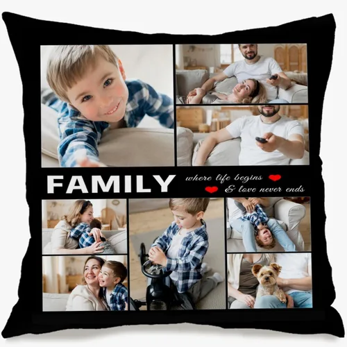 Vista 2 de Best Mom Ever Custom Pillows with Picture Personalized Photo Collage Throw Pillow Cover Case with Photos Pictures Kids Family Couple Valentines Day