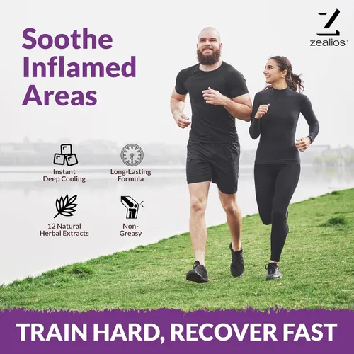 Vista 4 de Zealios Race Relief - Gel de alivio del dolor de mentol, tubo de 3 onzas, gel de alivio del dolor de acción rápida para dolor muscular y artritis