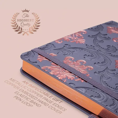 Vista 2 de Diario de escritura exclusivo para mujeres y hombres - Hecho a mano en Italia con papel marfil - Cuaderno de viaje en blanco para notas diarias