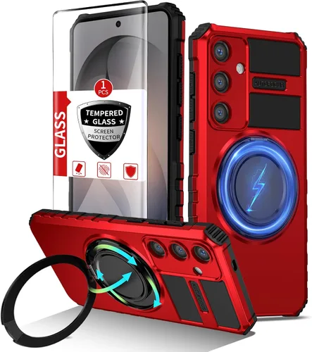 Vista 12 de Funda magnética para Samsung Galaxy Note 20 Ultra compatible con carga inalámbrica MagSafe, con 1 protector de pantalla, anillo de soporte integrado
