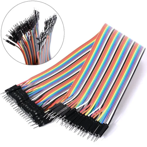 Vista 4 de HiLetgo 120 unidades/3 x 40 piezas de cables de puente de tabla de pan prototipo de placa de conectar cables con conectores macho hembra, 0.100 in a