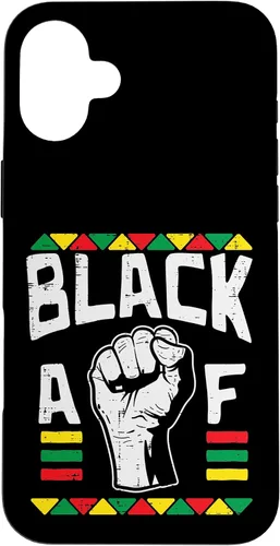 Vista 23 de Black AF Fist Dashiki Kente Pride BLM African American Gift Case for iPhone 17