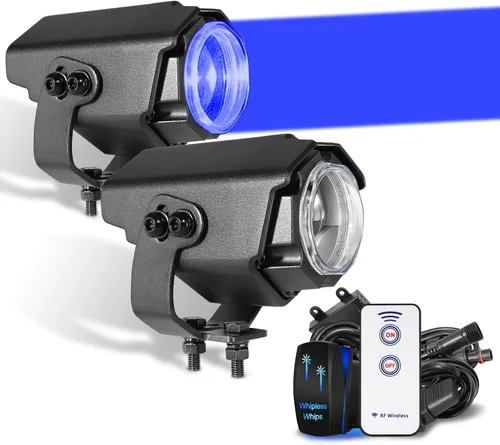 Vista 11 de Nirider 2PCS Luces LED Whip de 1 pie con Poste de Bandera Control Remoto Espiral RGB Luz de Persecución Todoterreno Antena Iluminada de Advertencia