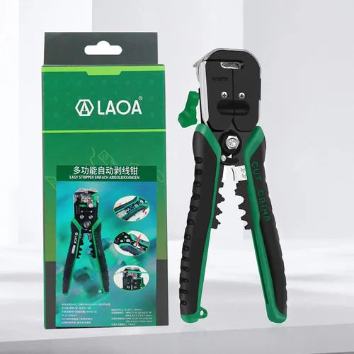 Vista 7 de LAOA Herramienta pelacables automática, pelacables autoajustable y engarzadora, cortador de alambre eléctrico 8-26 AWG para electricistas