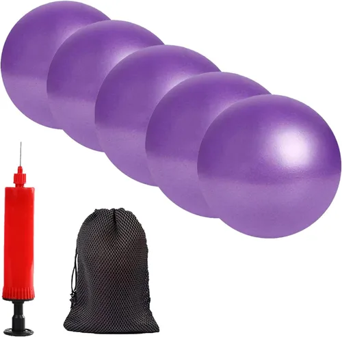 Vista 20 de Mini pelota de yoga de ejercicio de pilates, pelota de yoga inflable pequeña de 6 pulgadas, equipo de entrenamiento básico y terapia física