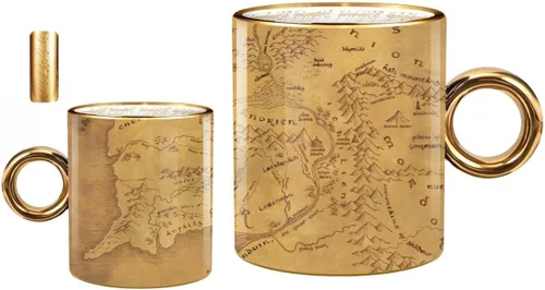 Vista 7 de Silver Buffalo Lord of the Rings Elven, taza de cerámica esmaltada reactiva, 18 onzas El Señor de los Anillos Elfos