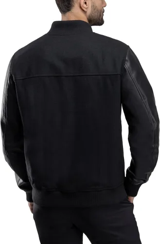 Vista 4 de X RAY Chaqueta Varsity para hombre, chaquetas casuales de béisbol Letterman para hombre Negro/Negro - 83006