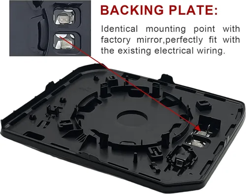 Vista 6 de Reemplazo del espejo lateral del conductor con detección de punto ciego para Toyota Tundra 2022-2023, retrovisor lateral superior izquierdo