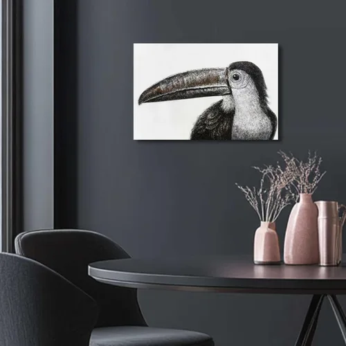 Vista 5 de Pintura de Pájaros Arte de Pared en Blanco y Negro Impresiones de Pared de Animales Lienzo Pequeño Enmarcado Obra de Arte para Oficina Dormitorio