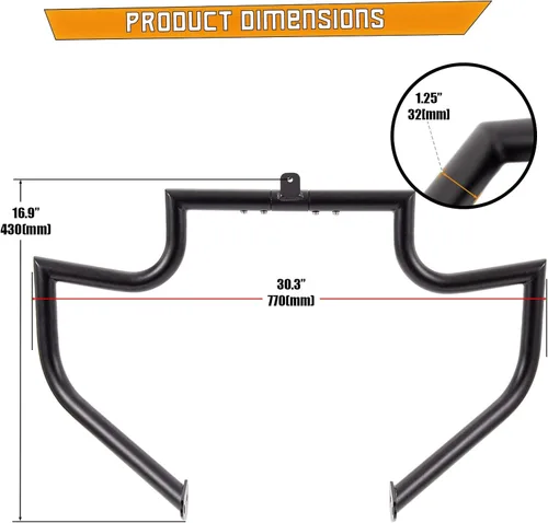 Vista 5 de Barra de Choque Protector de Motor Barra de Carretera para Harley Davidson Touring Road King Street Glide Electra Glide CVO y Modelos de Trike 97-08