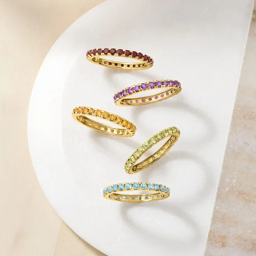 Vista 5 de Ross-Simons Eternity Gemstone Band in 14kt Yellow Gold