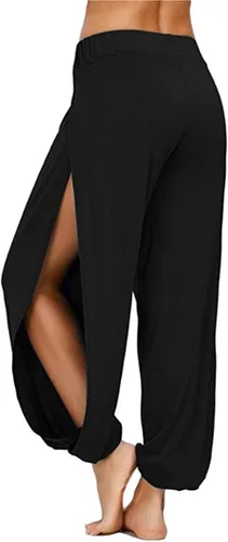 Vista 3 de Tearaway - Pantalones deportivos de calentamiento para mujer, con abertura lateral, ajuste relajado, pantalones de entrenamiento atléticos