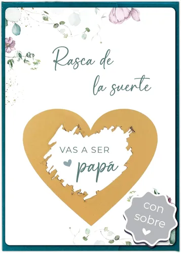 Vista 9 de JoliCoon - Tarjeta rasca para anuncio de embarazo, con sobre Papel de diseño de 12.35 oz/m², acabado UV táctil, papelería premium
