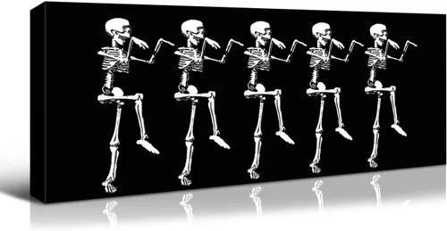 Vista 8 de Denozer - Decoración de pared de calabaza de Halloween, pósteres de regalo, decoración del hogar, arte de pared, imágenes en lienzo HD, estiradas