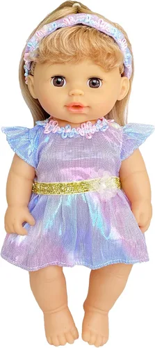 Vista 7 de Ropa de muñeca de bebé – 6 juegos de ropa de niña, vestido de bebé, accesorios para muñecas de 10, 11 y 12 pulgadas.